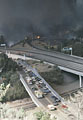 Upper Broadway Terrace, Highway 24 and Hwy 13; Clogged with traffic and emergency vehicles. Oakland Firestorm and Conflagration; Oakland California 1991