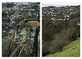5875 Grizzly Peak Blvd.. Rephotography of the Oakland Firestorm after 28 years. Oakland California 1991/2019.